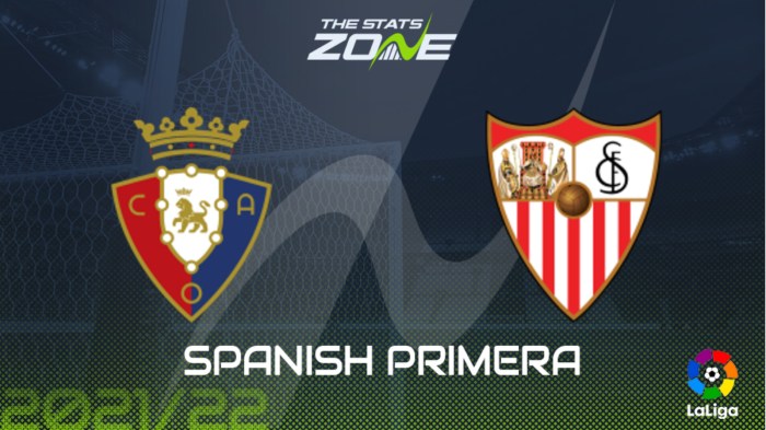 CHUTOGEL Sevilla vs Osasuna:  Pertandingan La Liga, prediksi dan susunan pemain